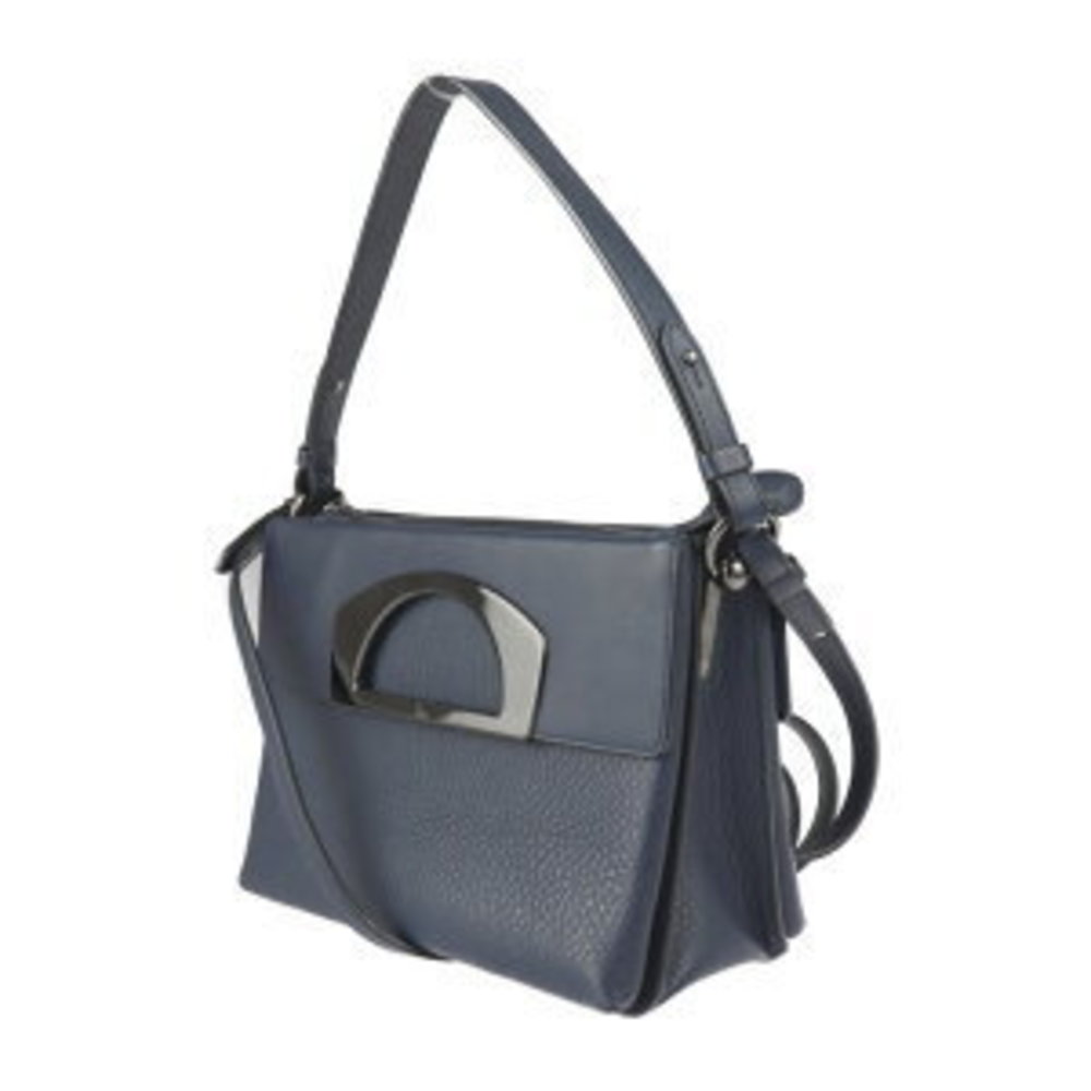 Christian Louboutin Calfskin Messenger Passage Navy Bag Blue Shoulder